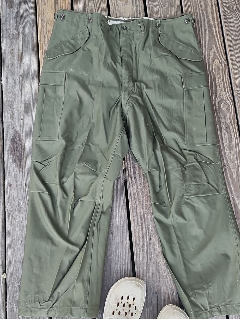 Olive Green Cargo Military Pants for Men X-Large